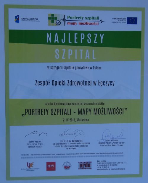 ZOZ w Łęczycy najlepszym szpitalem w Polsce - Zdjęcie główne