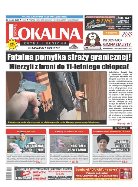 Czytaj nową Gazetę Lokalną! - Zdjęcie główne