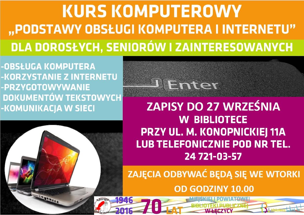 Kurs komputerowy "Podstawy obsługi komputera i Internetu" - Zdjęcie główne