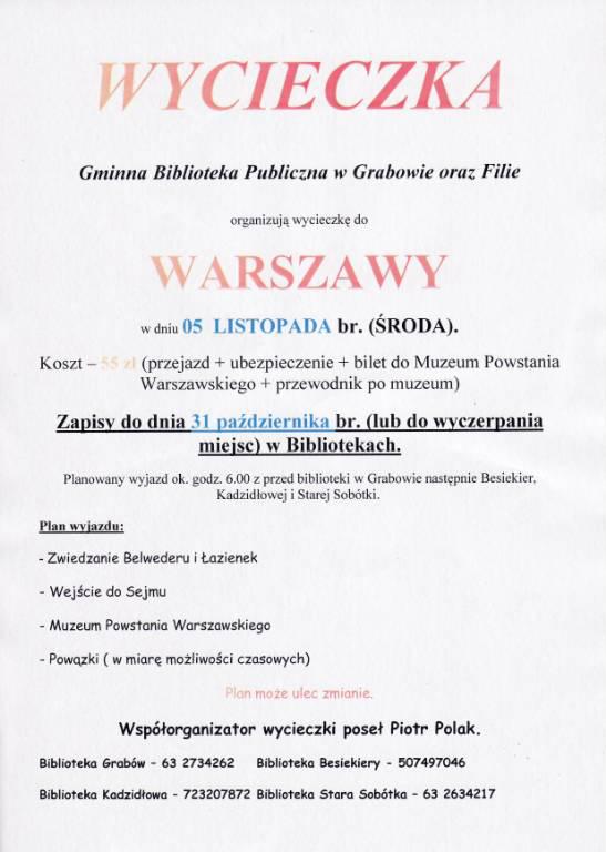 Wycieczka do Warszawy - Zdjęcie główne