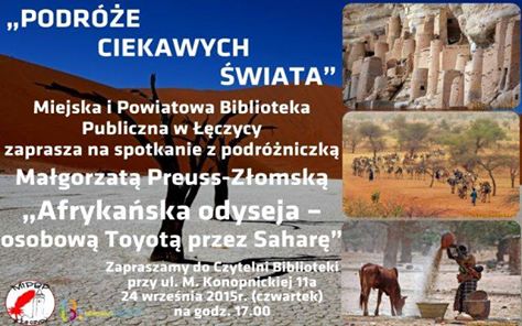 Spotkanie z podróżniczką Małgorzatą Preuss-Złomską  - Zdjęcie główne