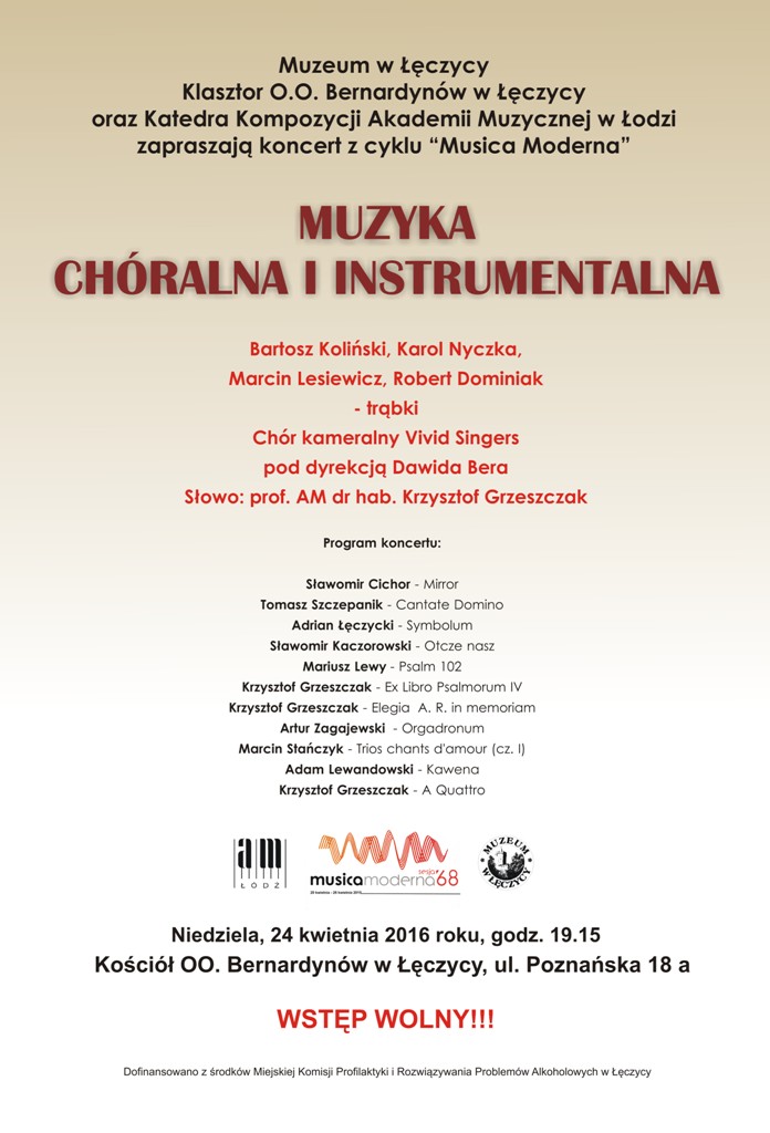 Muzyka chóralna i instrumentalna - Zdjęcie główne