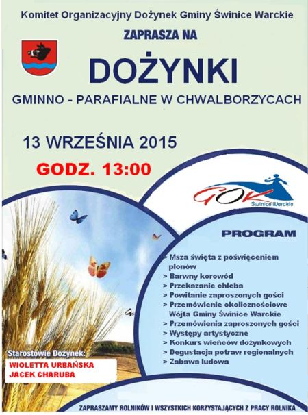 Dożynki gminno - parafialne w Chwalborzycach - Zdjęcie główne