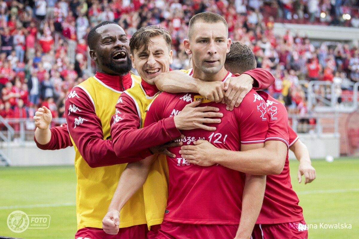 Radość Pawła Tomczyka po golu dla Widzewa/fot. Martyna Kowalska, widzew.com