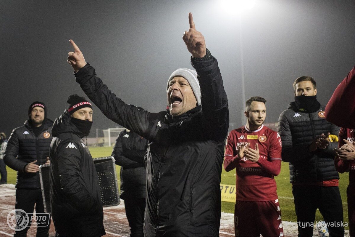 Janusz Niedźwiedź po meczu Chrobry Głogów - Widzew Łódź/fot. Martyna Kowalska, widzew.com