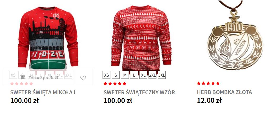 Świąteczna kolekcja w sklepie Widzewa