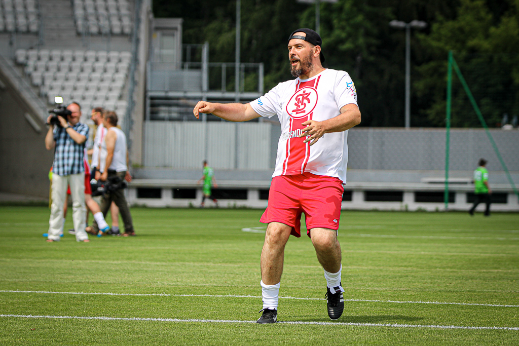O.S.T.R. na stadionie ŁKS-u w czerwcu 2019 roku, fot. ŁKS Łódź