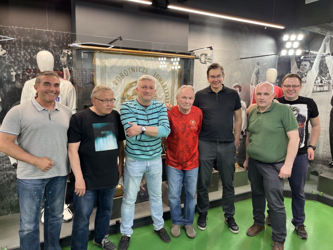 Zdzisław Kostrzewiński i Dariusz Postolski w Muzeum Widzewa / fot. Marcin Olczyk