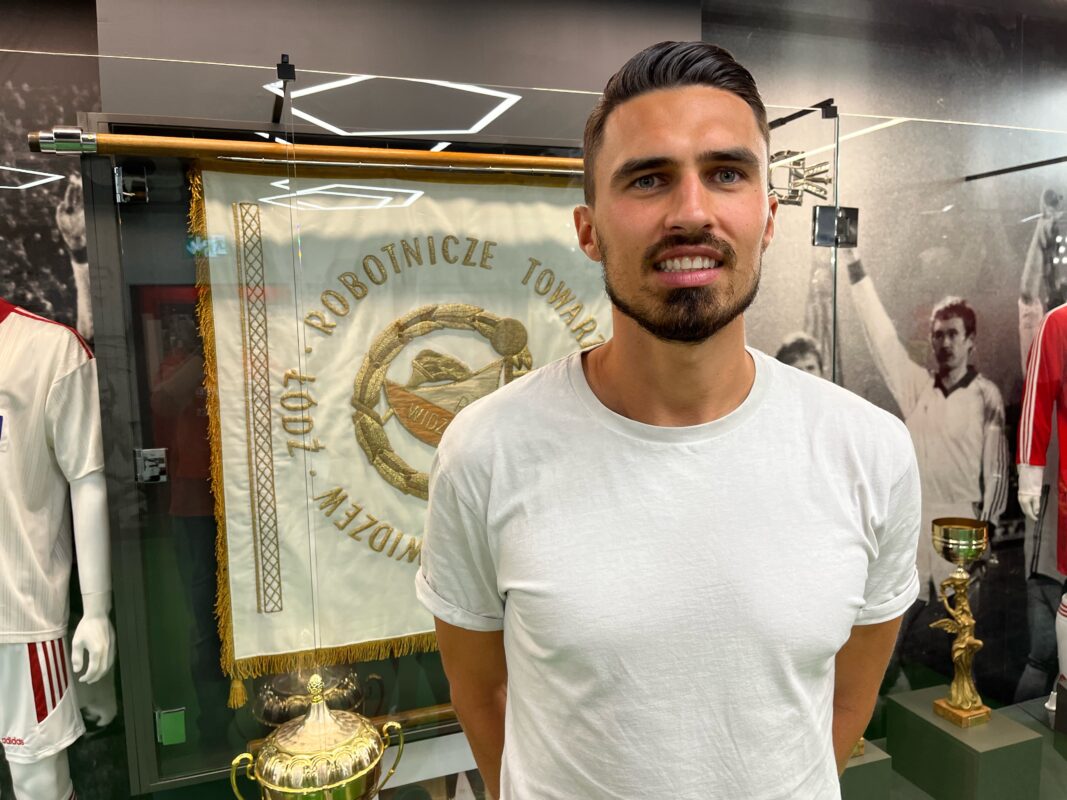 Krystian Nowak odwiedził Muzeum Widzewa / fot. Marcin Olczyk