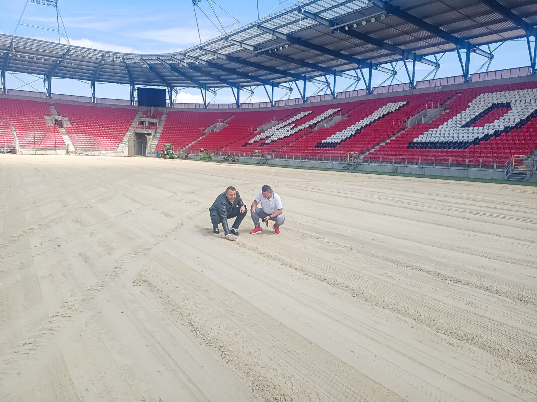 Inspekcja na stadionie Widzewa/fot. Stadion Miejski w Łodzi/Facebook