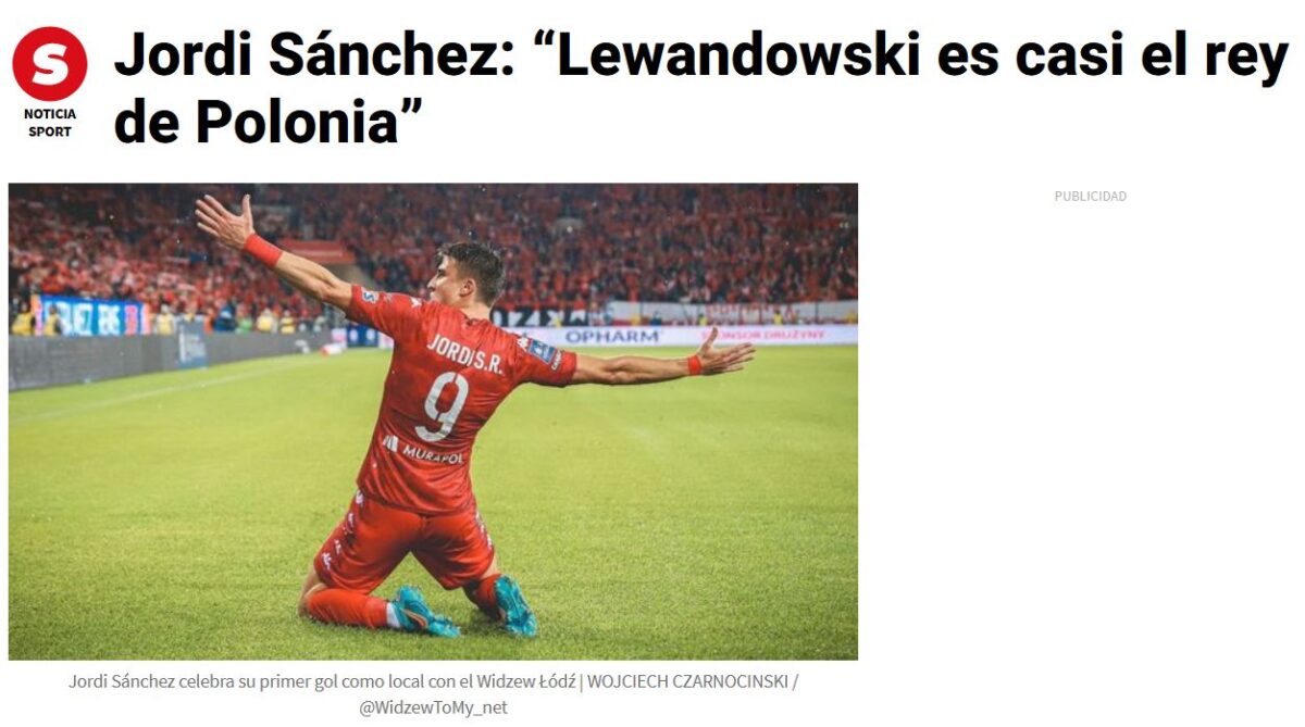 Wywiad z Jordim Sanchezem na stronie sport.es.