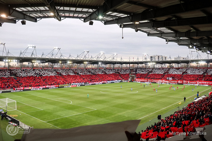 fot. oprawa z meczu Widzew - Miedź w 2021 roku. 