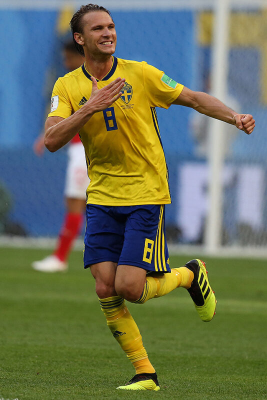 Szwed Albin Ekdal to jeden z najbardziej znanych piłkarzy broniących obecnie barw Spezii Calcio, fot. Kirill Venediktov / CC BY-SA 3.0
