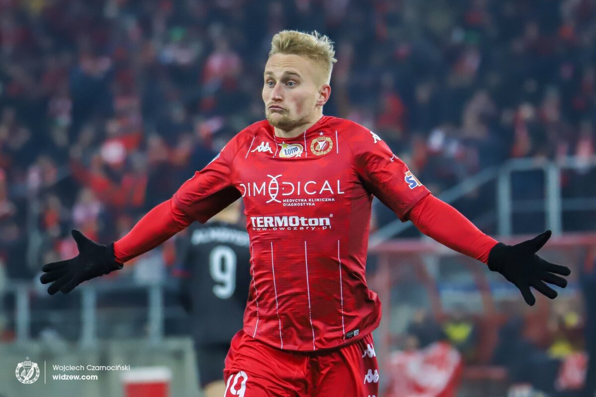 Bartłomiej Pawłowski w meczu Widzew Łódź - Pogoń Szczecin/fot. Wojciech Czarnociński, widzew.com
