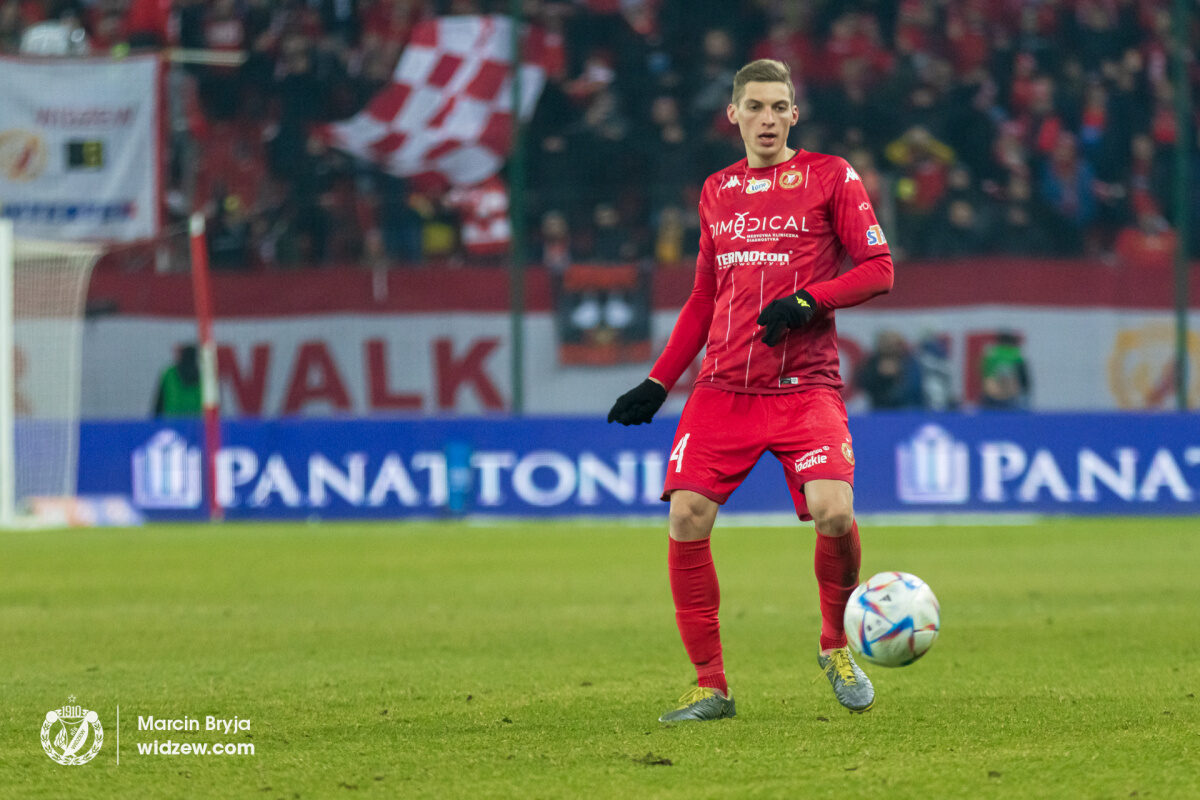 Mateusz Żyro w meczu Widzew Łódź - Pogoń Szczecin/fot. Marcin Bryja, widzew.com