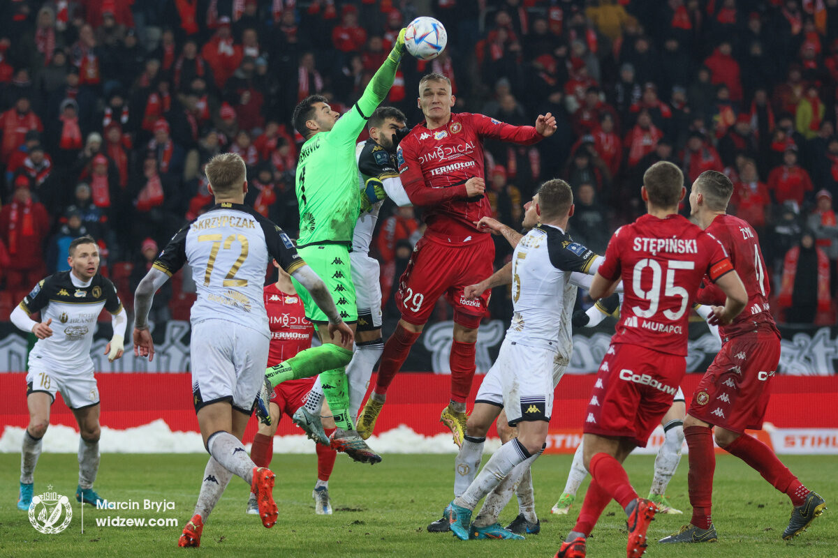 Łukasz Zjawiński w meczu Widzew Łódź - Jagiellonia Białystok.fot. Marcin Bryja, widzew.com