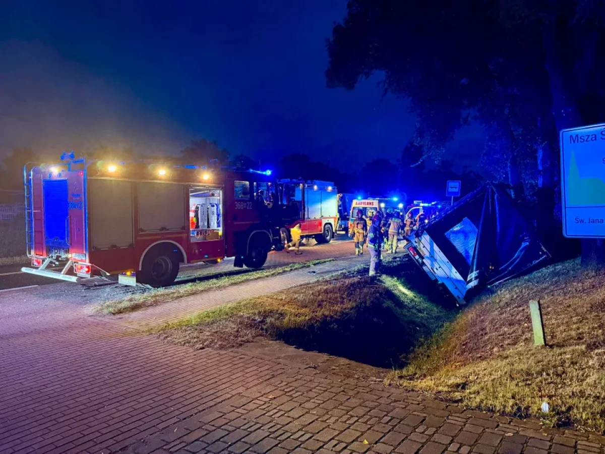 Groźne zdarzenie pod Płockiem. Jedna osoba ranna! [ZDJĘCIA]