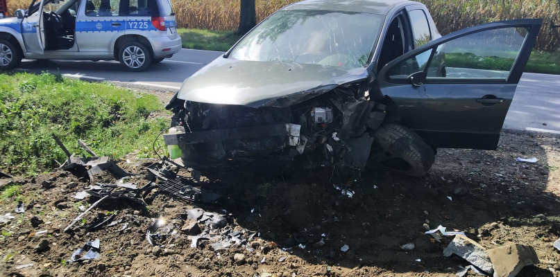 Zderzenie peugeota i audi pod Płockiem - Zdjęcie główne