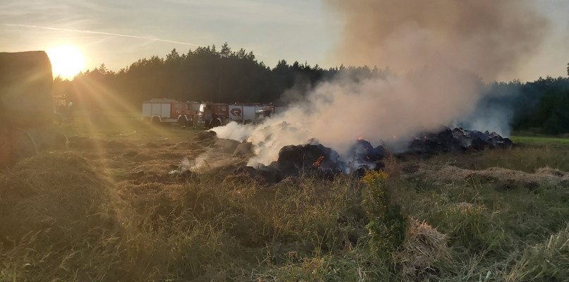 Pożar w powiecie płockim. Płonęły bele słomy - Zdjęcie główne