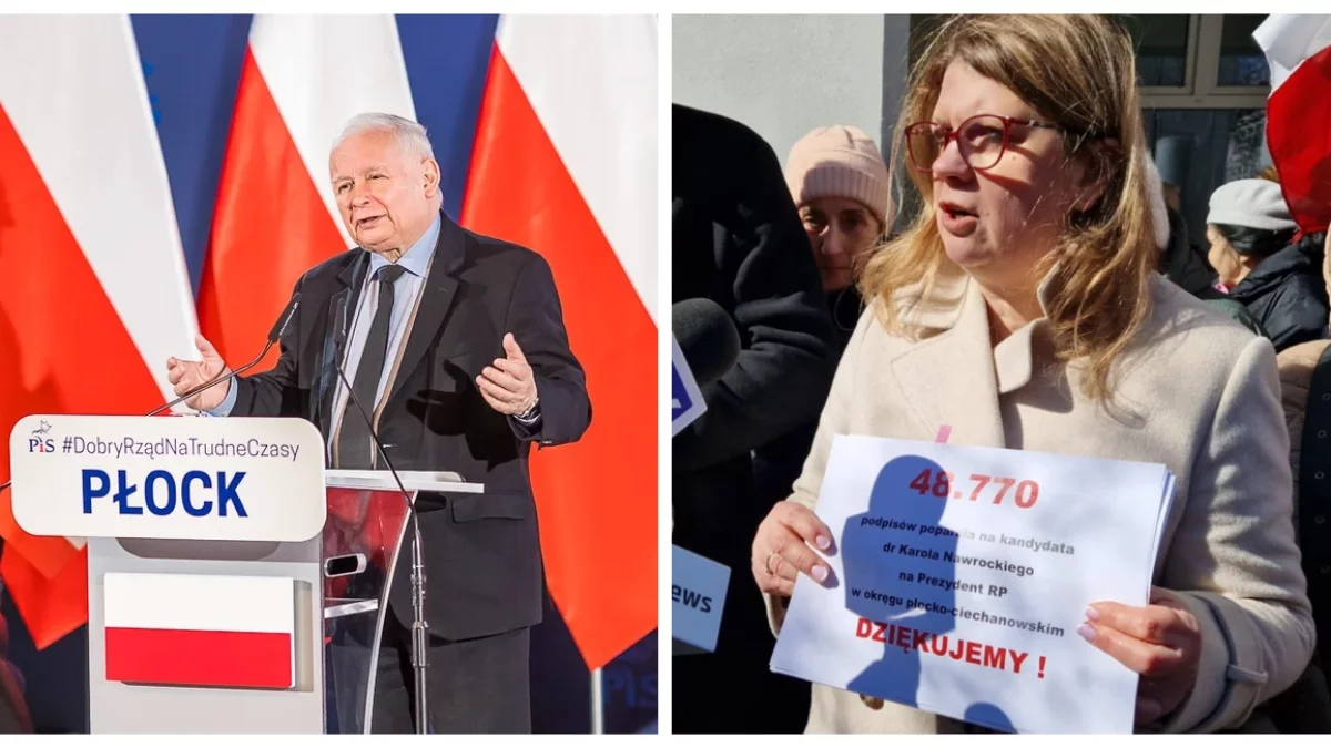 Jarosław Kaczyński włączył się w kampanię Karola Nawrockiego. PiS ujawnia ile podpisów zebrał w Płocku - Zdjęcie główne