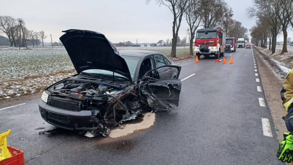 Czołowe zderzenie pod Płockiem! Droga krajowa jest zablokowana - Zdjęcie główne