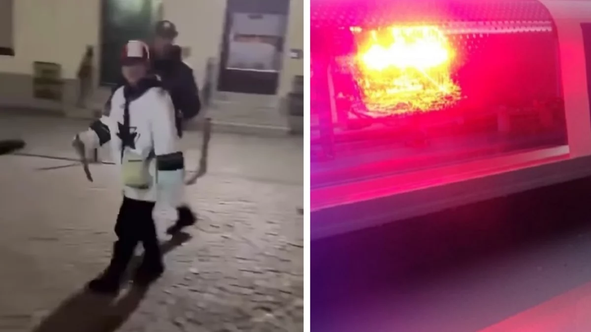 Wstrząsające sceny. Obcokrajowiec wymachiwał nożem w centrum Płocka [WIDEO] - Zdjęcie główne