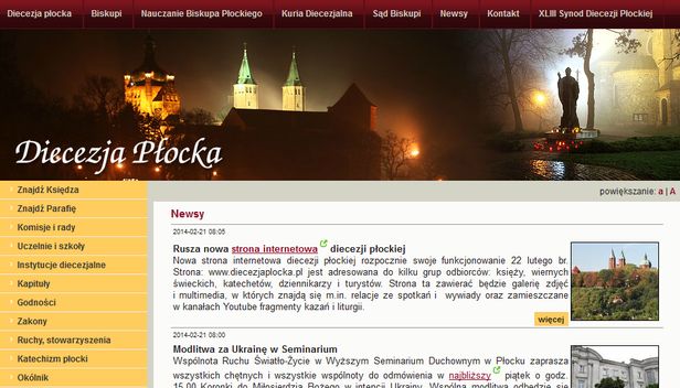 Nowa strona diecezji płockiej od jutra - Zdjęcie główne