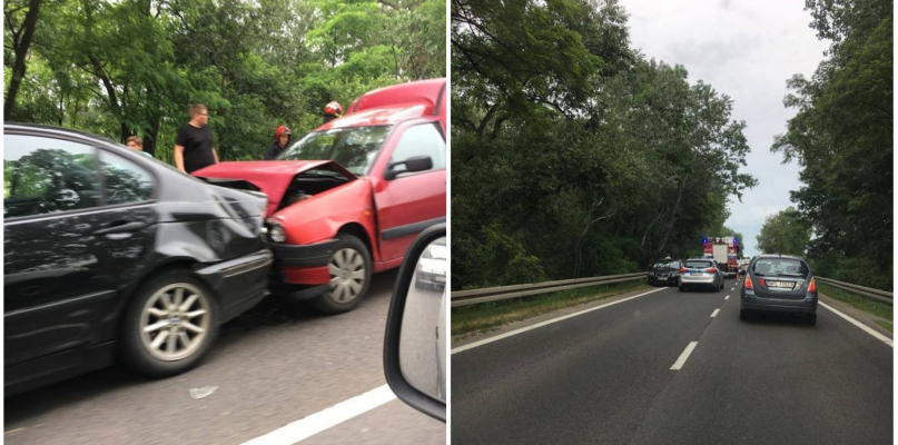 Karambol przy wylocie z Płocka. Gigantyczny korek - Zdjęcie główne