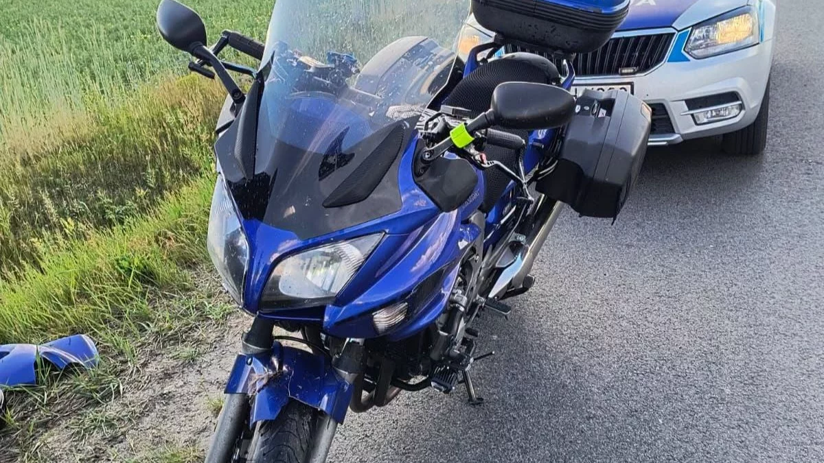 Motocyklista uderzył w sarnę. Mężczyzna trafił do szpitala