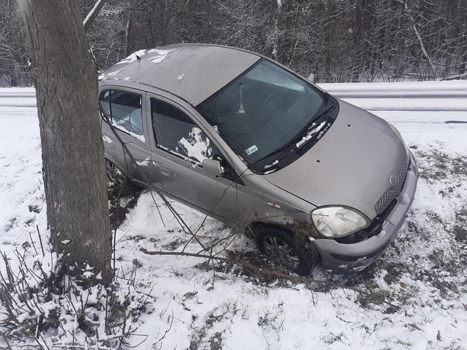 Wypadek w powiecie płockim. Samochód w przydrożnym rowie [ZDJĘCIA] - Zdjęcie główne