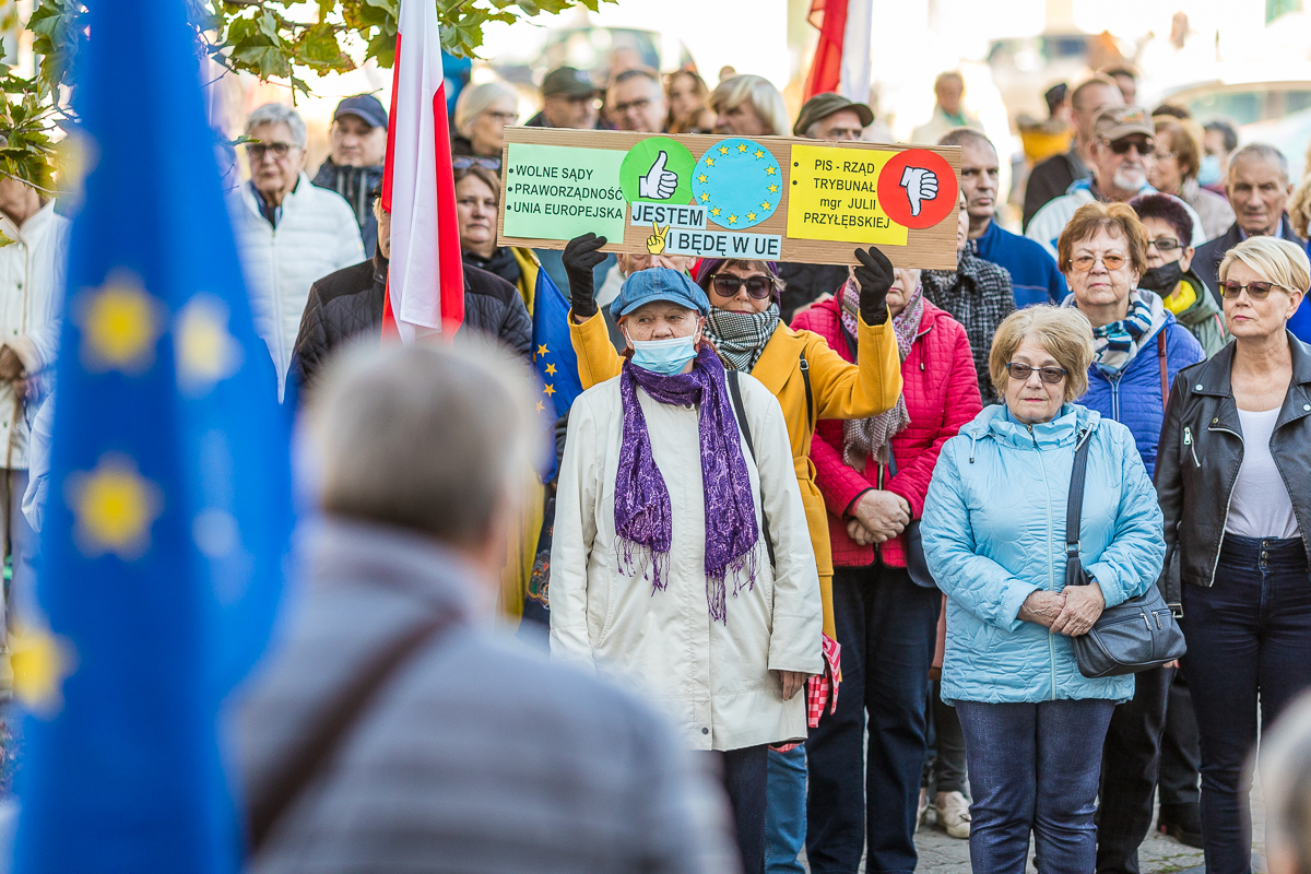 "ZostajeMY w UE". Manifestowano także w Płocku  [ZDJĘCIA] - Zdjęcie główne