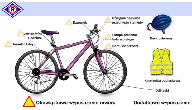 Policjanci zatrzymują rowerzystów na ulicy - Zdjęcie główne