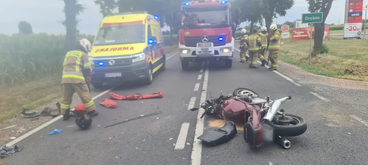 Poważny wypadek z udziałem motocyklisty. 23-latek był nietrzeźwy  - Zdjęcie główne