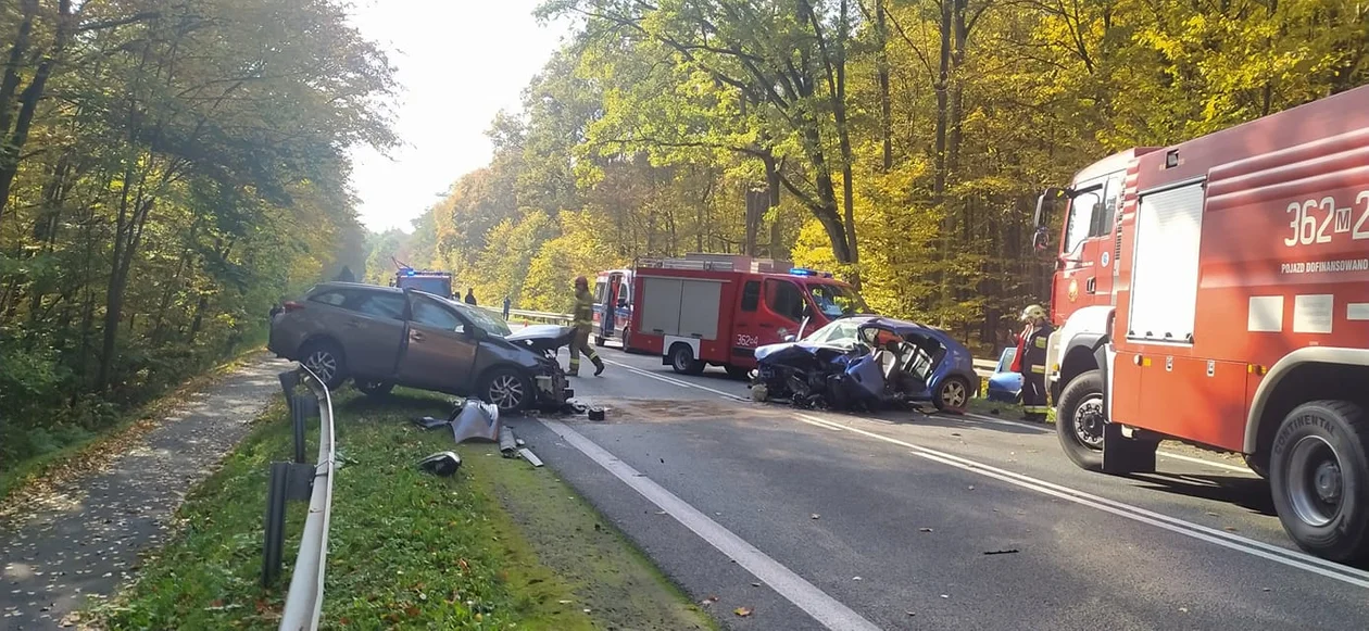 Czołowe zderzenie na dk 60. Jeden z kierowców zginął na miejscu - Zdjęcie główne