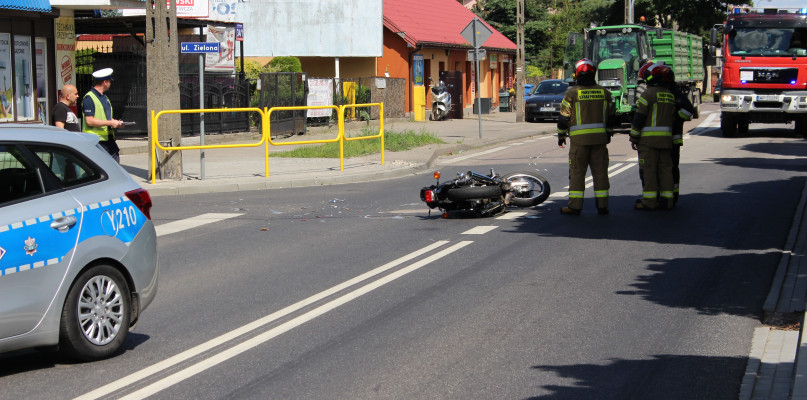 Poważny wypadek z udziałem motocyklisty. Droga jest zablokowana - Zdjęcie główne