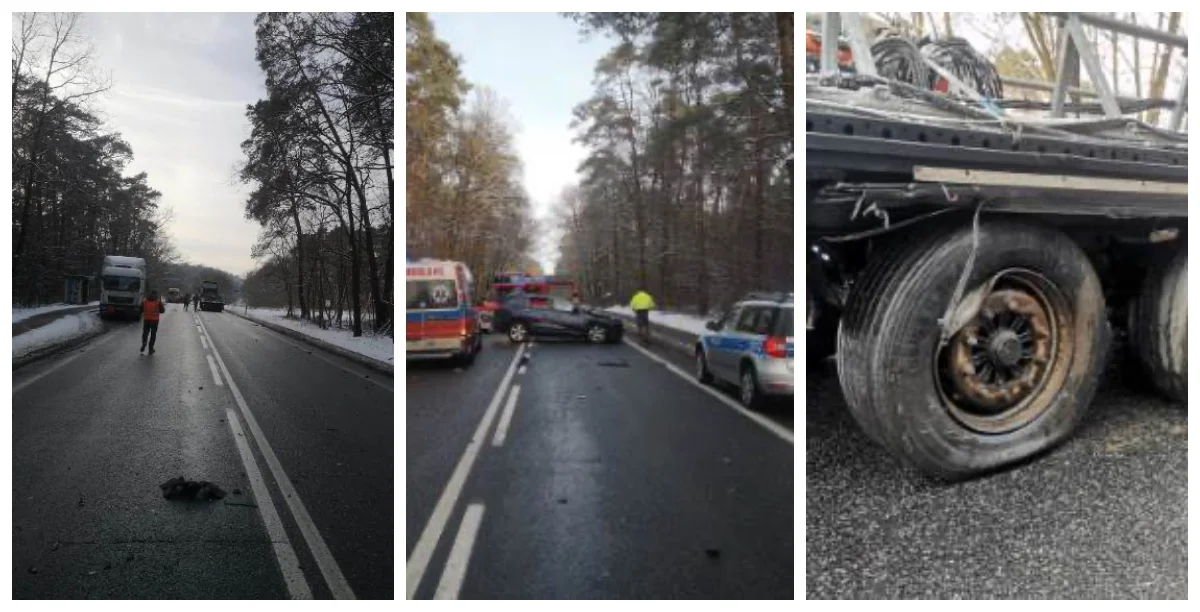 Zderzenie samochodu osobowego z ciężarowym. 65-latek zasnął za kierownicą - Zdjęcie główne