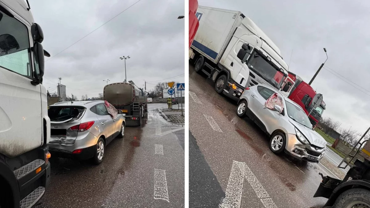 Wypadek na skrzyżowaniu dróg krajowych. Są utrudnienia w ruchu - Zdjęcie główne