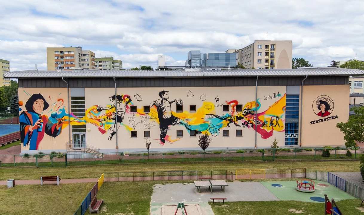 Nowy mural w Płocku. Jest wyjątkowy bo… antysmogowy! - Zdjęcie główne