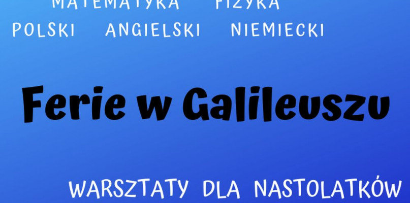 Ferie z Galileuszem  - Zdjęcie główne