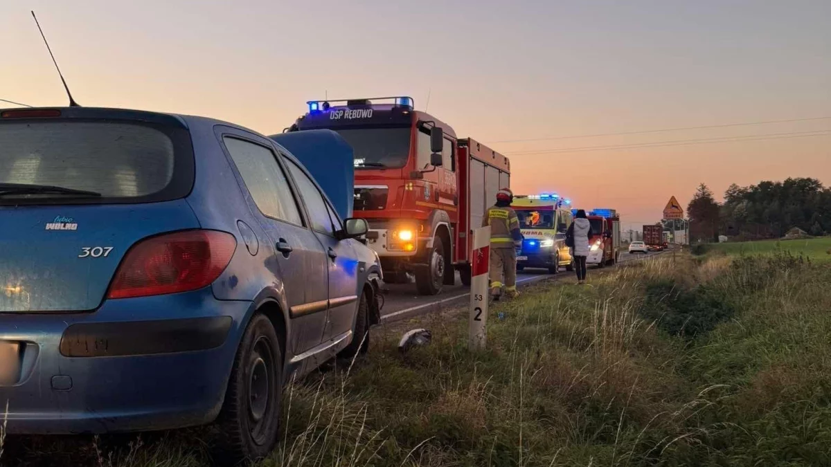 Poważny wypadek niedaleko Płocka! 20-latek w szpitalu! - Zdjęcie główne