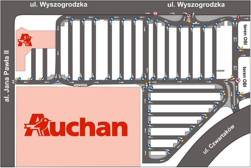 Uwaga, spore zmiany na parkingu Auchan - Zdjęcie główne