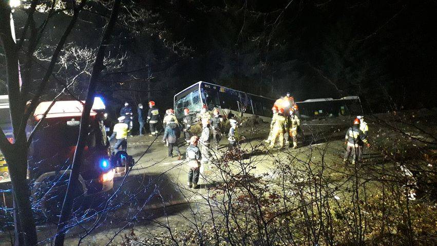 Wypadek Słowackiego z udziałem autobusu