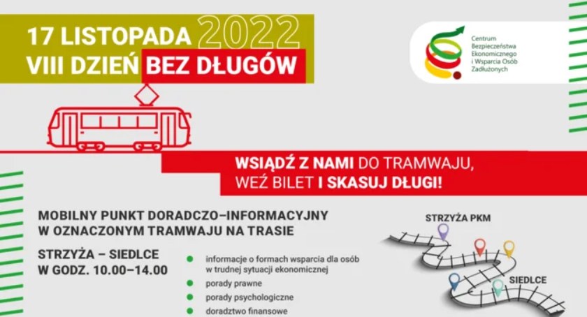 W dzień bez długów zasięgnij pomocy prawnej. @ tramwaju - Zdjęcie główne