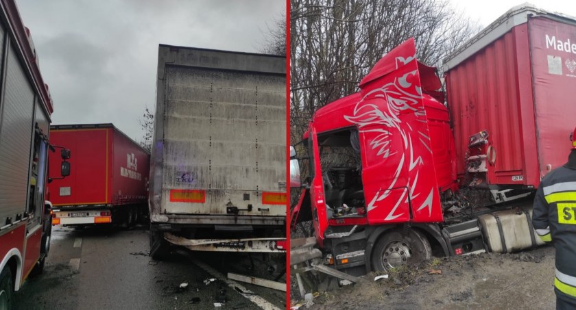 Wypadek na wysokości węzła Szadółki. Spore utrudnienia dla kierowców [ZDJĘCIA] - Zdjęcie główne