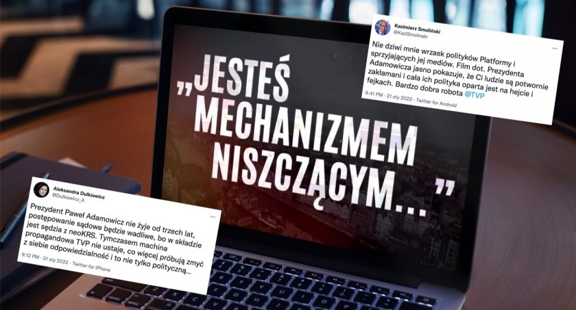 Komentarze po dokumencie o Adamowiczu. Dulkiewicz: machina propagandowa TVP nie ustaje - Zdjęcie główne