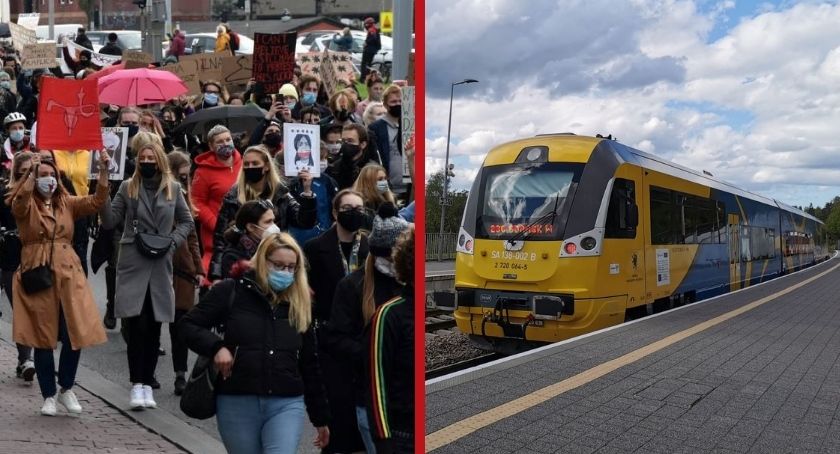 Studentki wyproszone z pociągu za transparent ze Strajku Kobiet - Zdjęcie główne