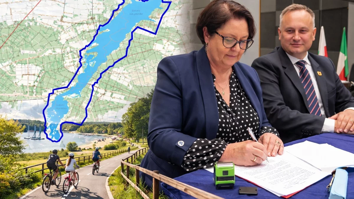 Powstanie rowerowa pętla wokół Zalewu Sulejowskiego. Samorządy podpisały porozumienie w sprawie „Velo Pilica”