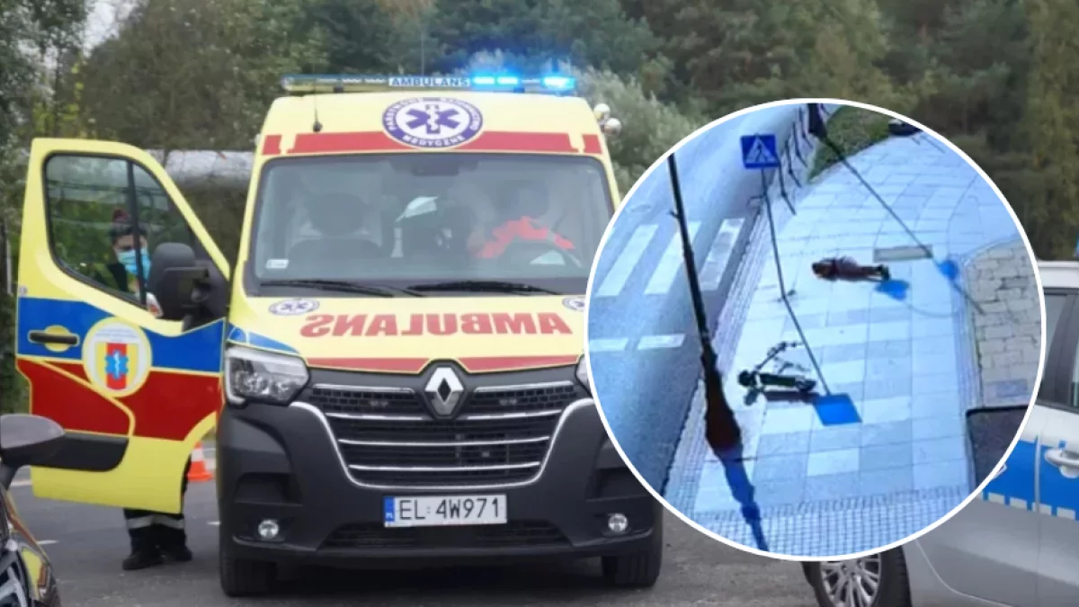 Wypadek na hulajnodze w Piotrkowie. Ranny 13-letni chłopiec [FILM]
