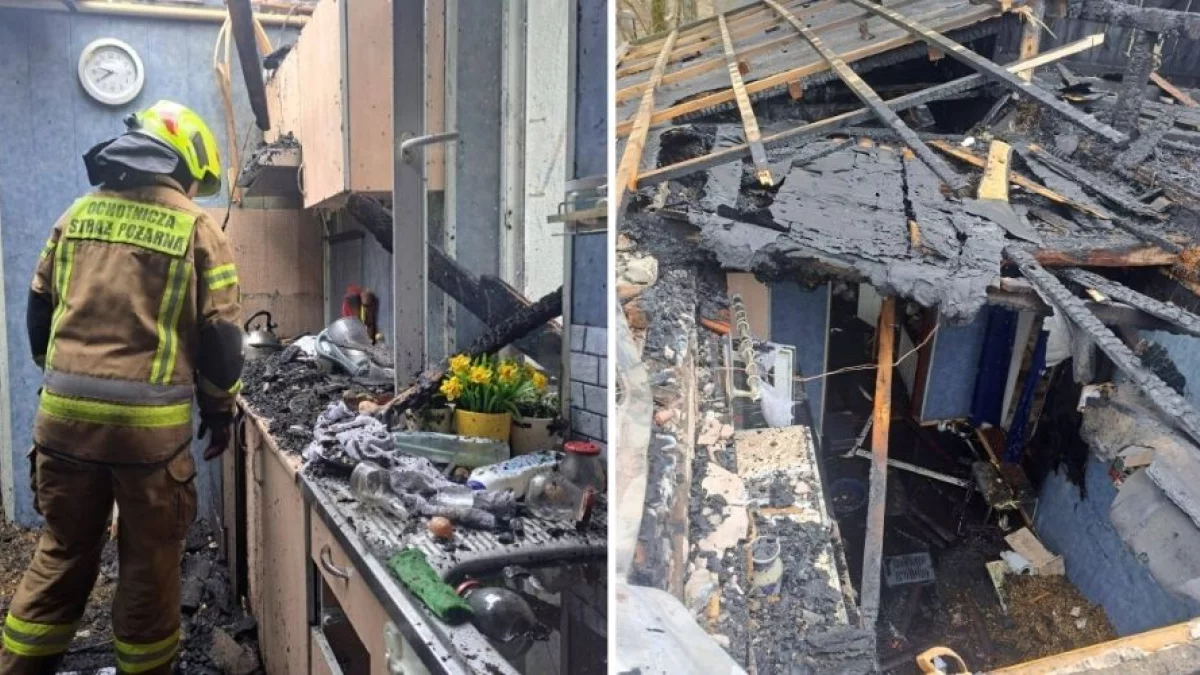 Spłonął dom strażaka pod Piotrkowem. Druhowie apelują