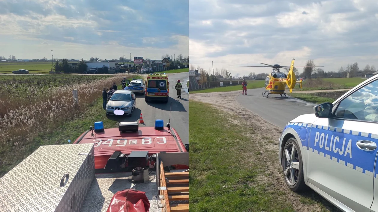 Motocyklista stracił panowanie nad pojazdem. Na miejscu lądował śmigłowiec LPR - Zdjęcie główne